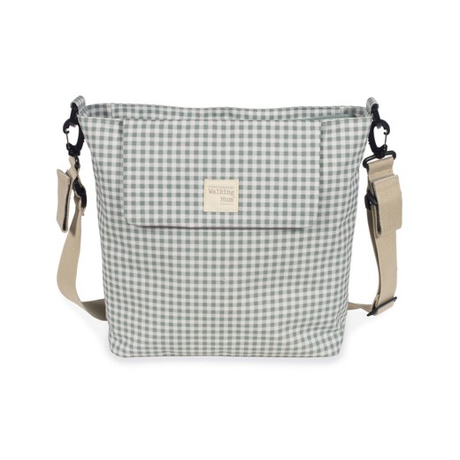 Bolsa canastilla Walking Mum I Love vichy verde