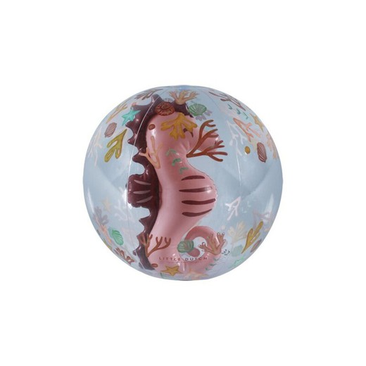 Pelota de playa 3D Little Dutch Ocean rosa