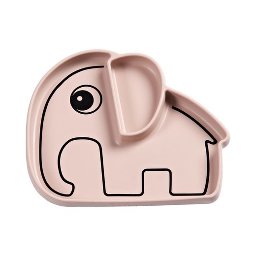 Plato de silicona DonebyDeer Elefant rosa