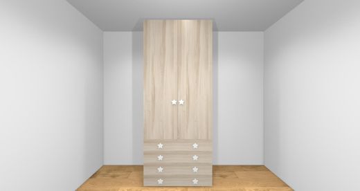 Armario Ros 2 puertas y 4 cajones