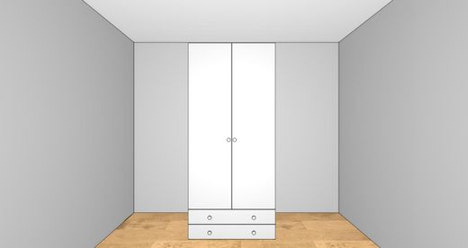 Armario Ros 2 puertas y dos cajones sin distribución