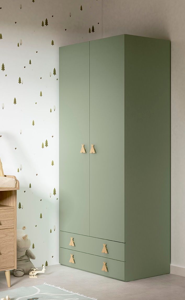 Armario Ros 2 puertas y dos cajones sin distribución 78,40 cm 221,10 cm