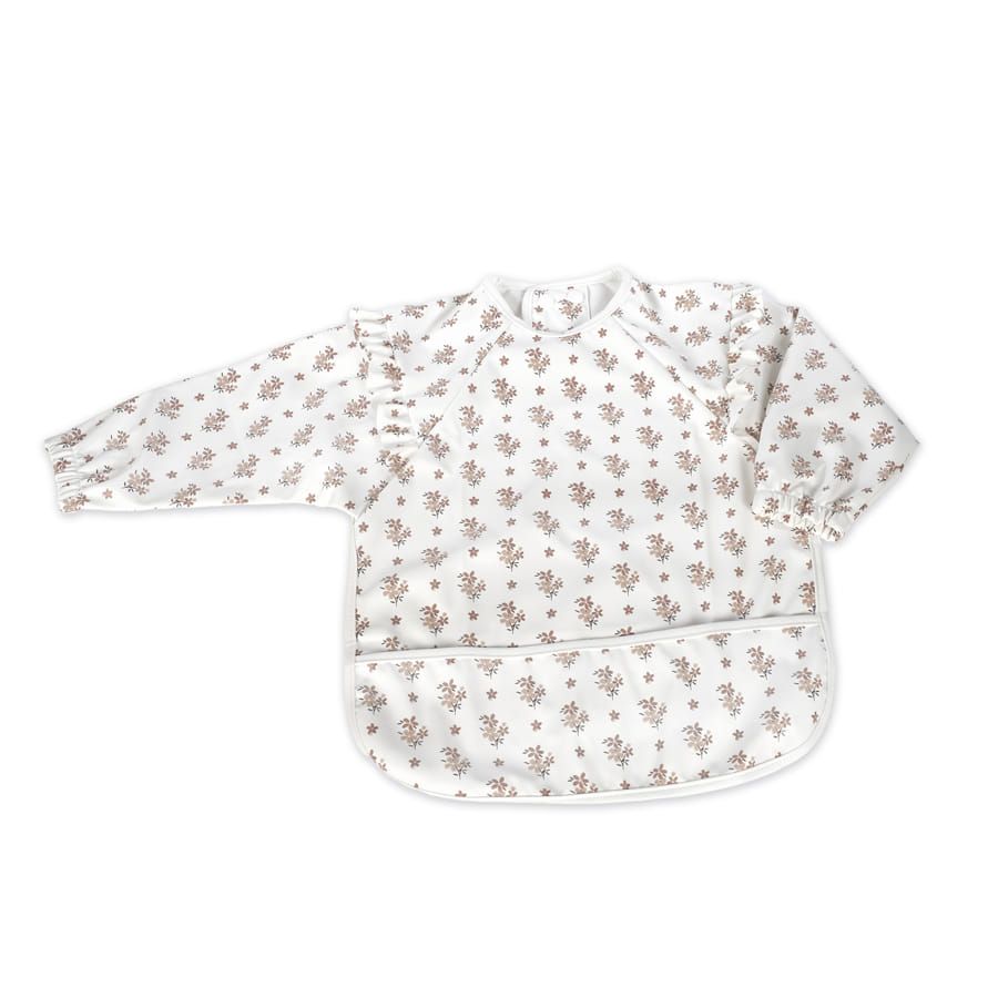 Babero con mangas Walking Mum Botton Flores