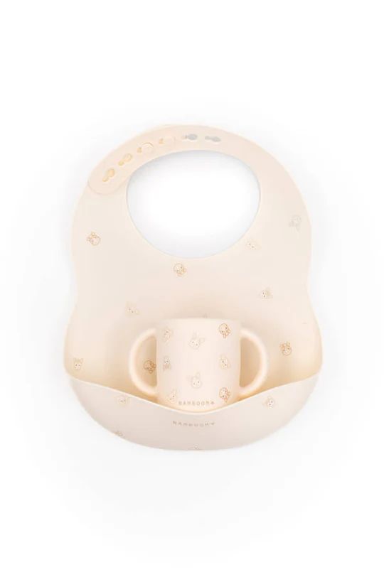 Babero y taza de silicona Bamboom animales