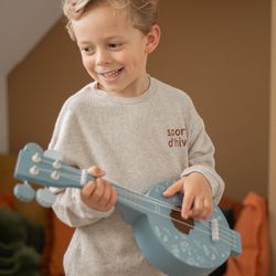 *Banjo de madera Label Label azul