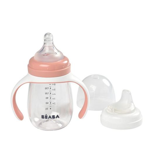 Biberón de aprendizaje Beaba 2 en 1 Rosa