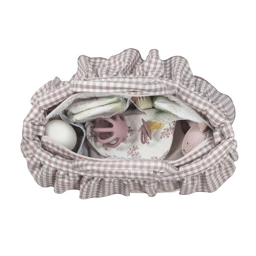 Bolsa canastilla Walking Mum Praliné vichy Moka