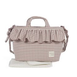 Bolsa canastilla Walking Mum Praliné vichy Moka