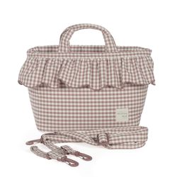 Bolsa canastilla Walking Mum Praliné vichy Moka
