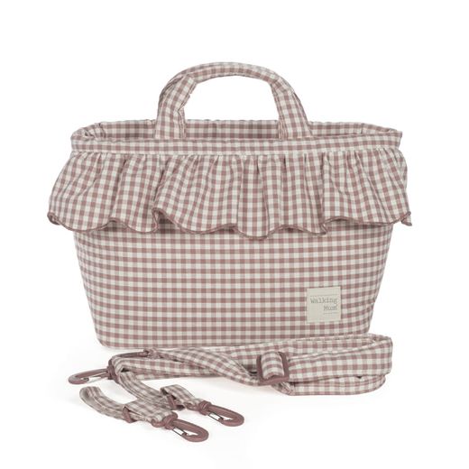 Bolsa canastilla Walking Mum Praliné vichy Moka