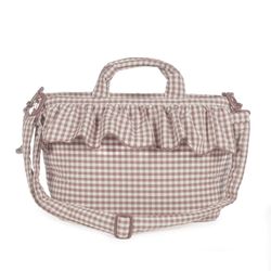 Bolsa canastilla Walking Mum Praliné vichy Moka