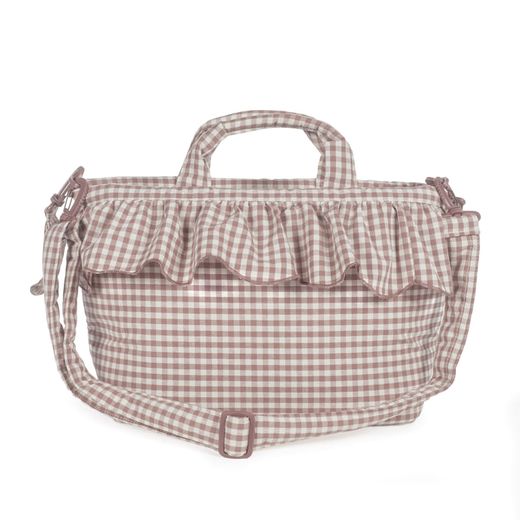 Bolsa canastilla Walking Mum Praliné vichy Moka