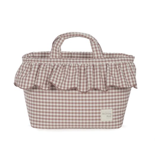 Bolsa canastilla Walking Mum Praliné vichy Moka