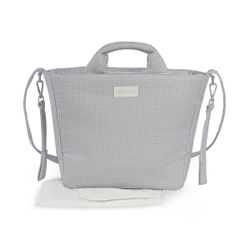 Bolsa canastilla Pasito a Pasito Little Bloom vichy gris