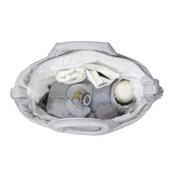 Bolsa canastilla Pasito a Pasito Little Bloom vichy gris