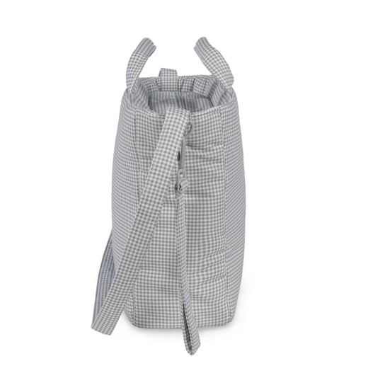 Bolsa canastilla Pasito a Pasito Little Bloom vichy gris