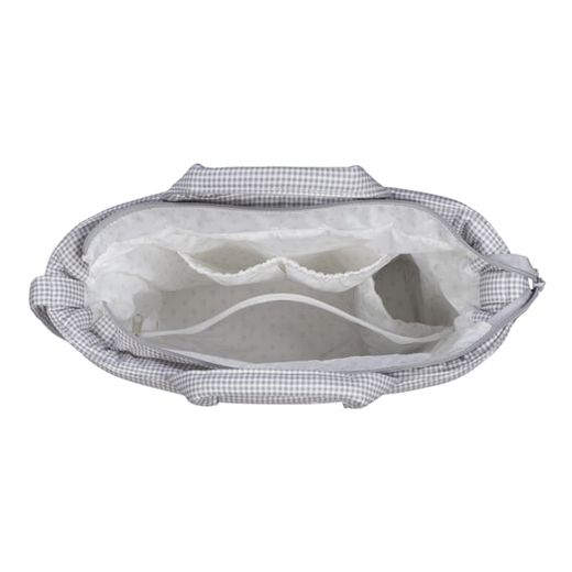 Bolsa canastilla Pasito a Pasito Little Bloom vichy gris