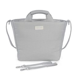 Bolsa canastilla Pasito a Pasito Little Bloom vichy gris