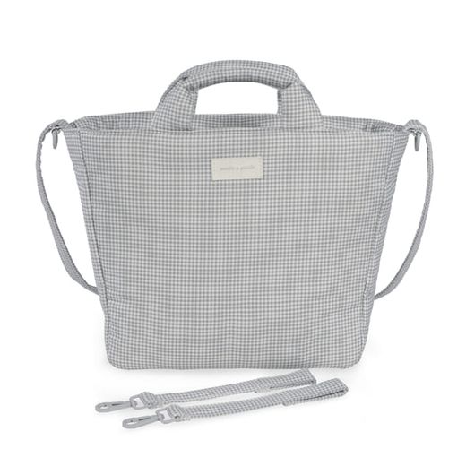 Bolsa canastilla Pasito a Pasito Little Bloom vichy gris