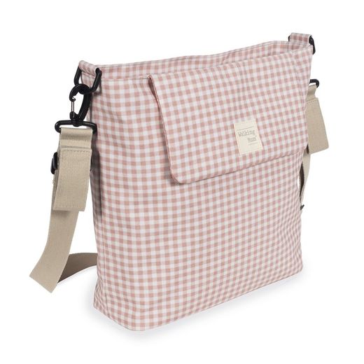 Bolsa canastilla Walking Mum I Love vichy rosa