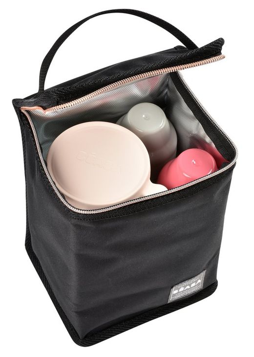Bolsa isotérmica Beaba negro - rosa