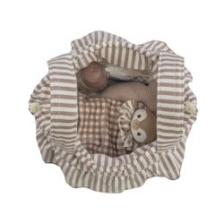 Bolso Bucket Walking Mum Rayas Moka