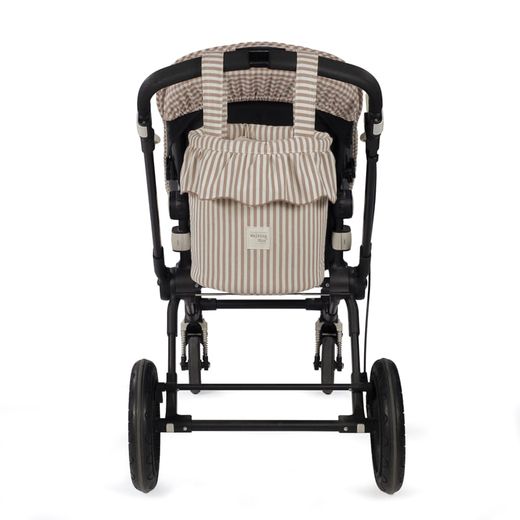Bolso Bucket Walking Mum Rayas Moka