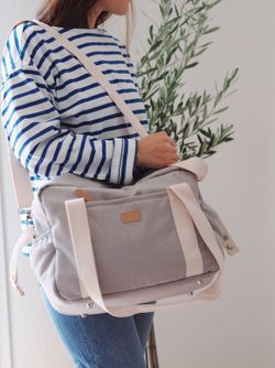 Bolso cambiador Beaba Paris Gris