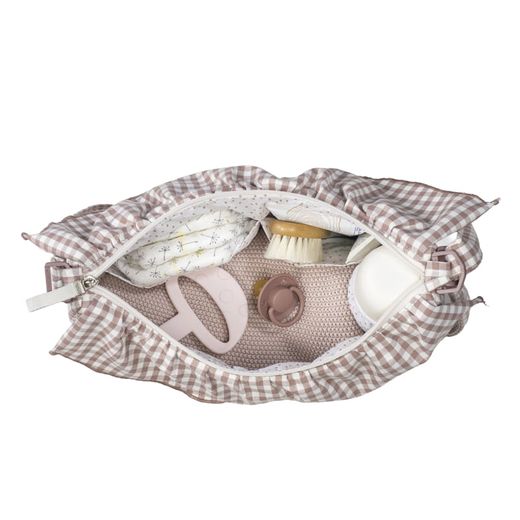 Bolso crosbody Gondola Walking Mum Praliné Vichy Moka