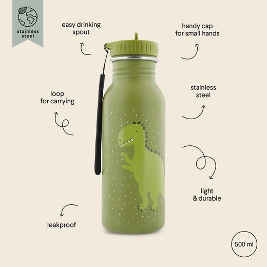 Botella Trixie 500 ml Dino