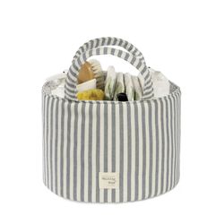 Cesta organizadora Walking Mum Praliné Rayas Matcha