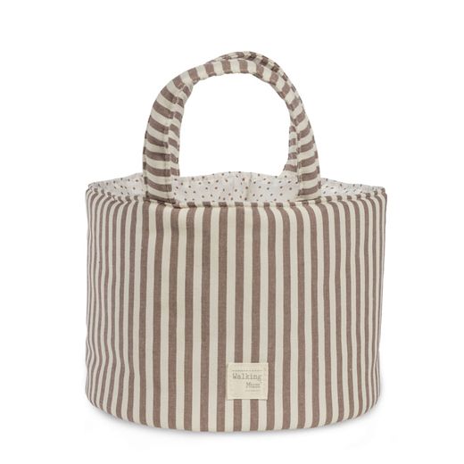 Cesta organizadora Walking Mum Praliné Rayas Moka