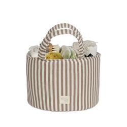 Cesta organizadora Walking Mum Praliné Rayas Moka