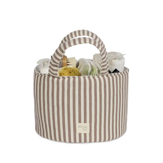 Cesta organizadora Walking Mum Praliné Rayas Moka