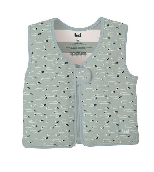 Chaleco flotador Bimbidreams Fish verde - Talla 1-3 años