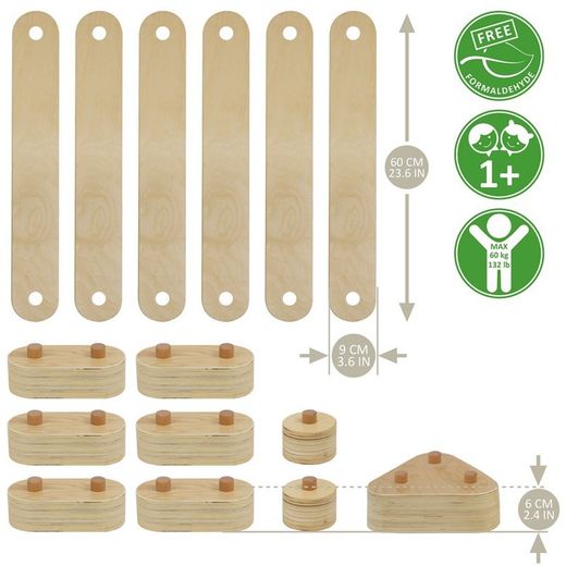 Circuito de equilibrio Montessori Madera