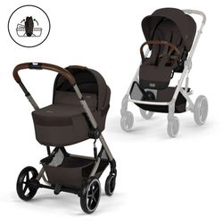 Cochecito 2 piezas Cybex Balios S Lux con capazo plegable Chocolate