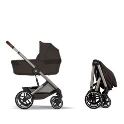 Cochecito 2 piezas Cybex Balios S Lux con capazo plegable Chocolate