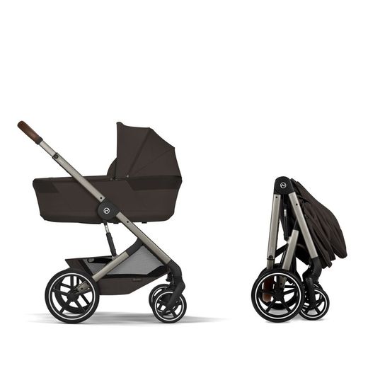 Cochecito 2 piezas Cybex Balios S Lux con capazo plegable Chocolate