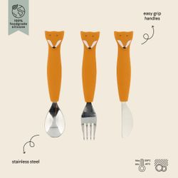 Cubiertos de 3 piezas en silicona Fox