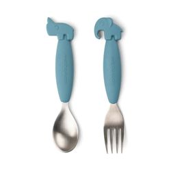 Cubiertos Donebydeer Friends Easy-grip azul