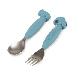 Cubiertos Donebydeer Friends Easy-grip azul