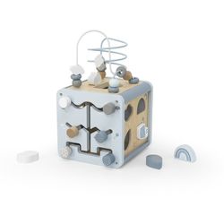 Cubo de actividades Label Label azul