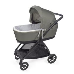 Cubre cuco con varillas y sábana bajera Pasito a Pasito Little Bloom Vichy gris
