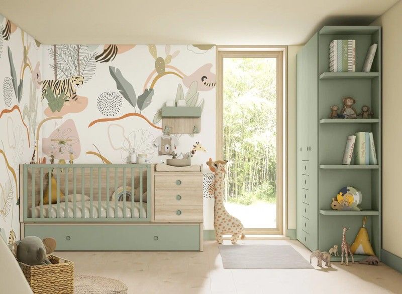 Cuna convertible Ros Fusión-15 2 Cajones con ruedas 4 ángulos metálicos