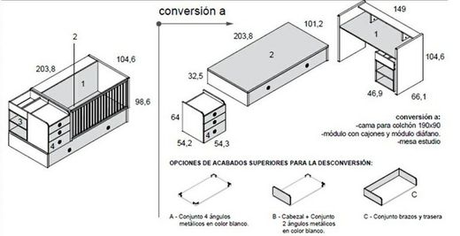 Cuna convertible Ros Fusión-2