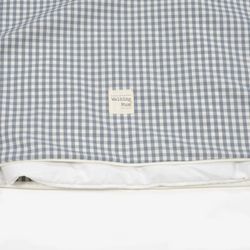 Edredon + bajera + almohada 120x60 Walking Mum Praliné rayas/vichy Matcha