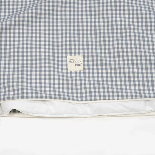 Edredon + bajera + almohada 120x60 Walking Mum Praliné rayas/vichy Matcha