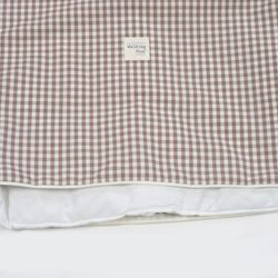 Edredon + bajera + almohada 120x60 Walking Mum Praliné rayas/vichy Moka