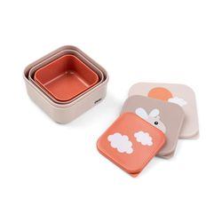 Fiambreras Snack box set Donebydeeer Nubes Papaya